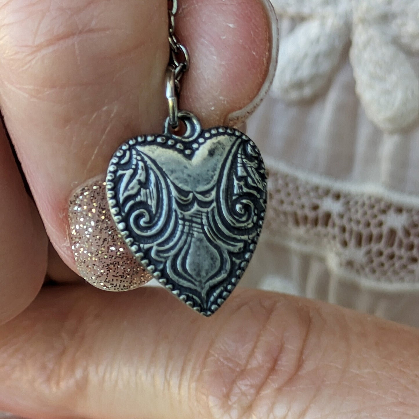 Vintage Heart Pendant Necklace - small