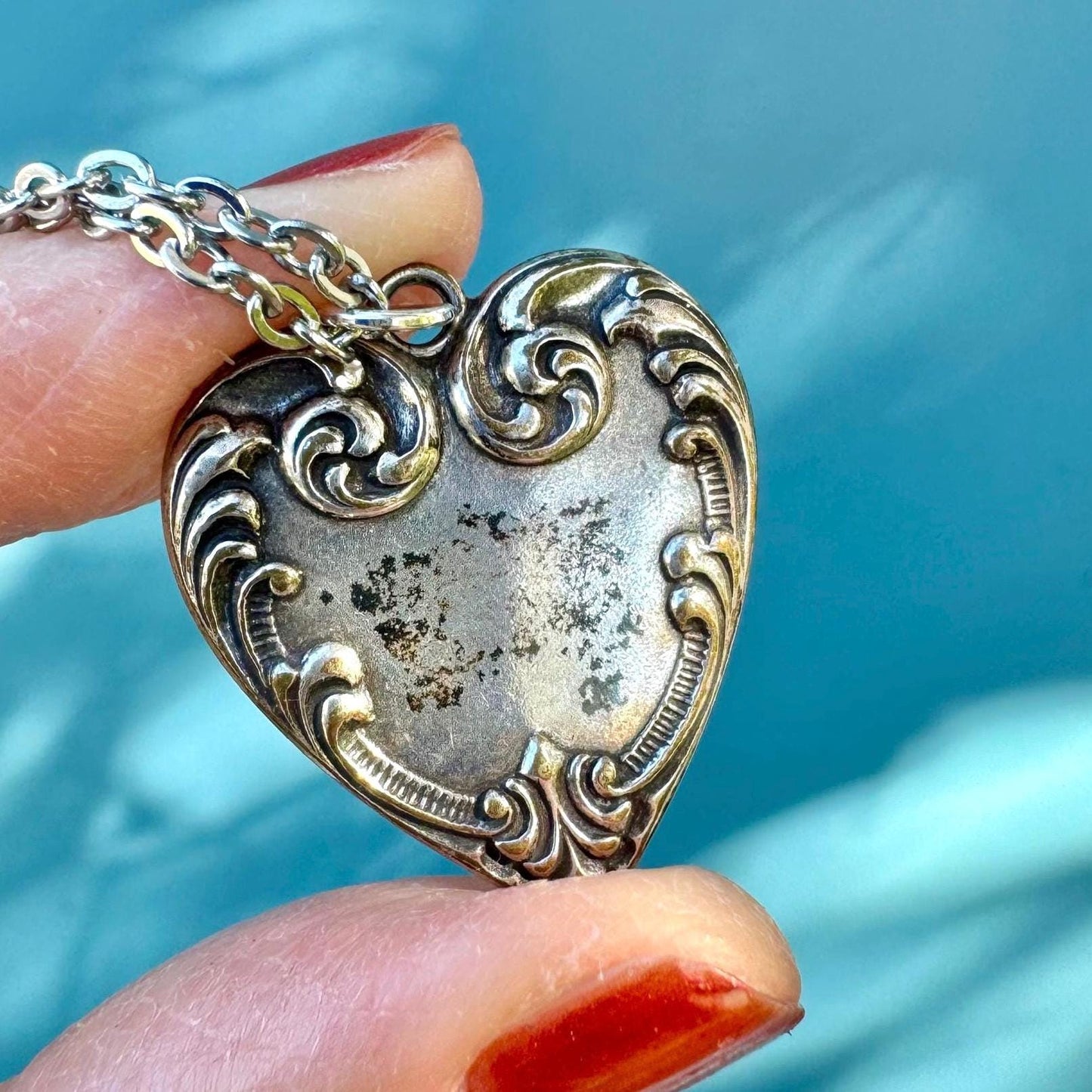 Vintage Heart Pendant Necklace