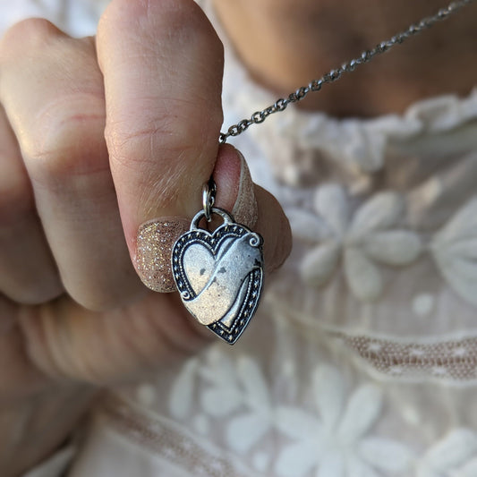 Vintage Heart Pendant Necklace