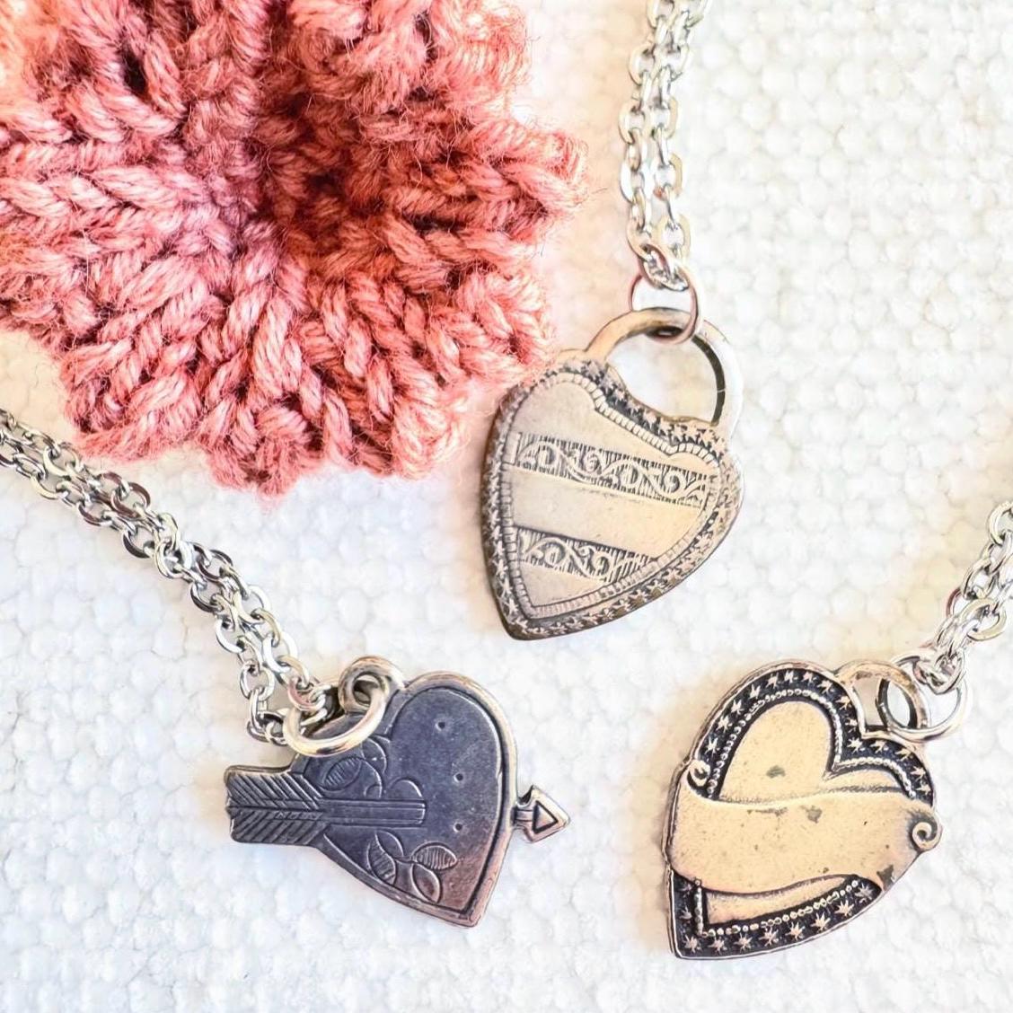 Vintage Heart Pendant Necklace