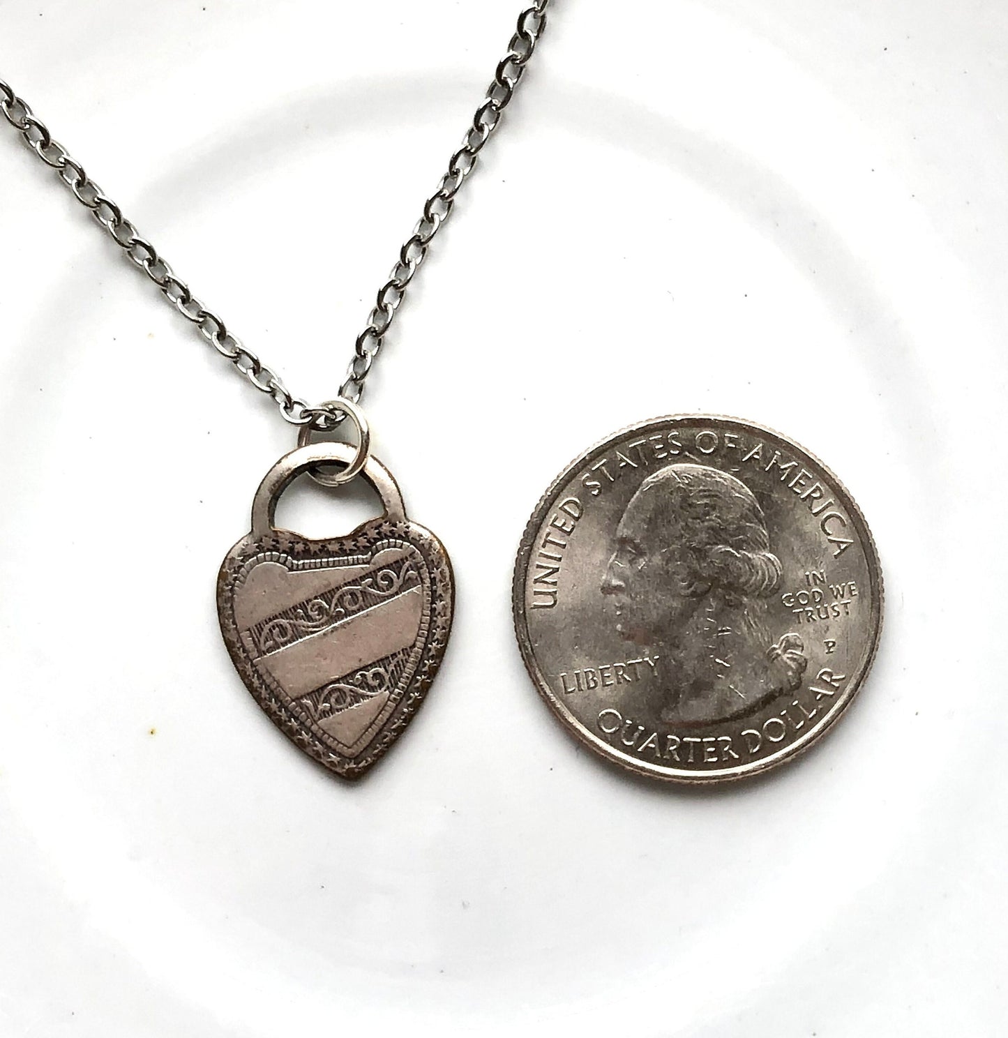 Vintage Heart Pendant Necklace