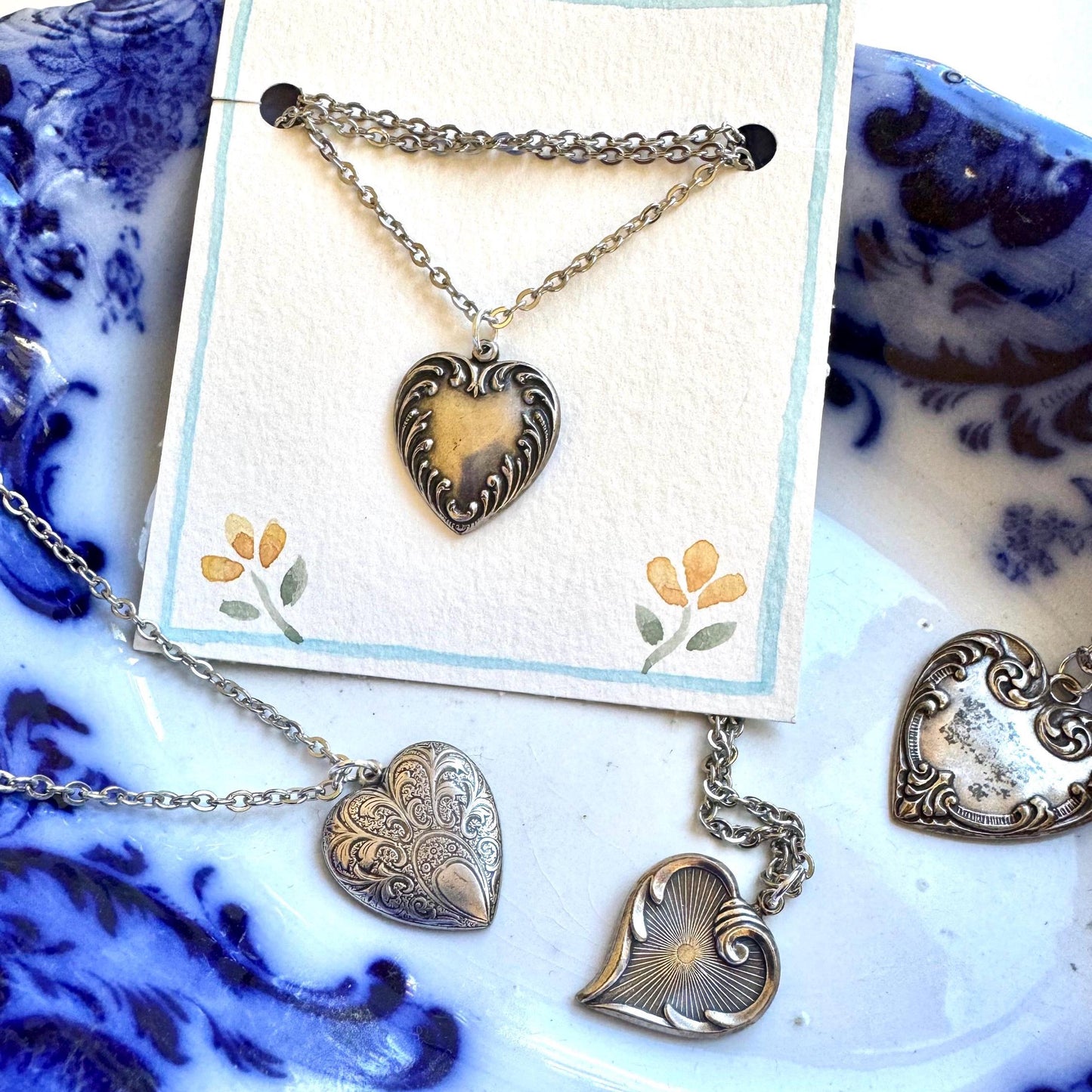 Vintage Heart Pendant Necklace