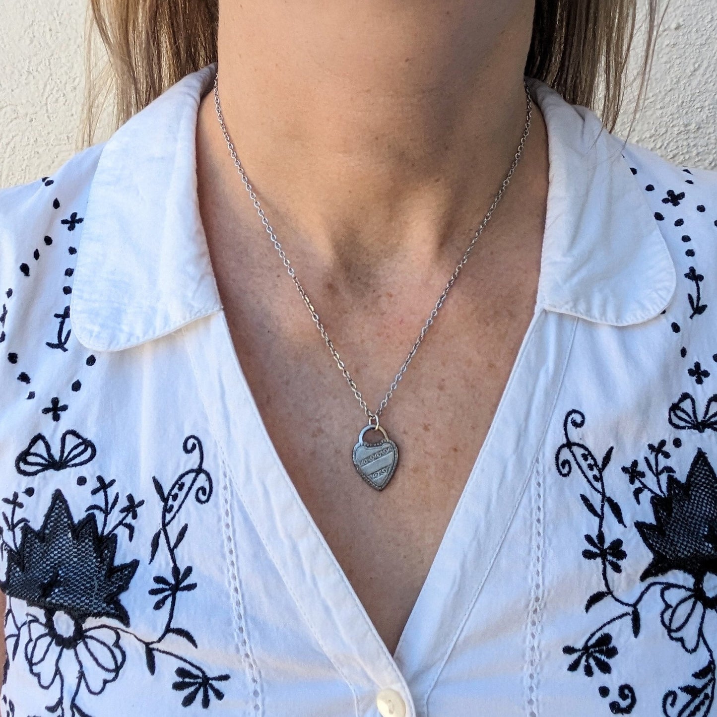 Vintage Heart Pendant Necklace