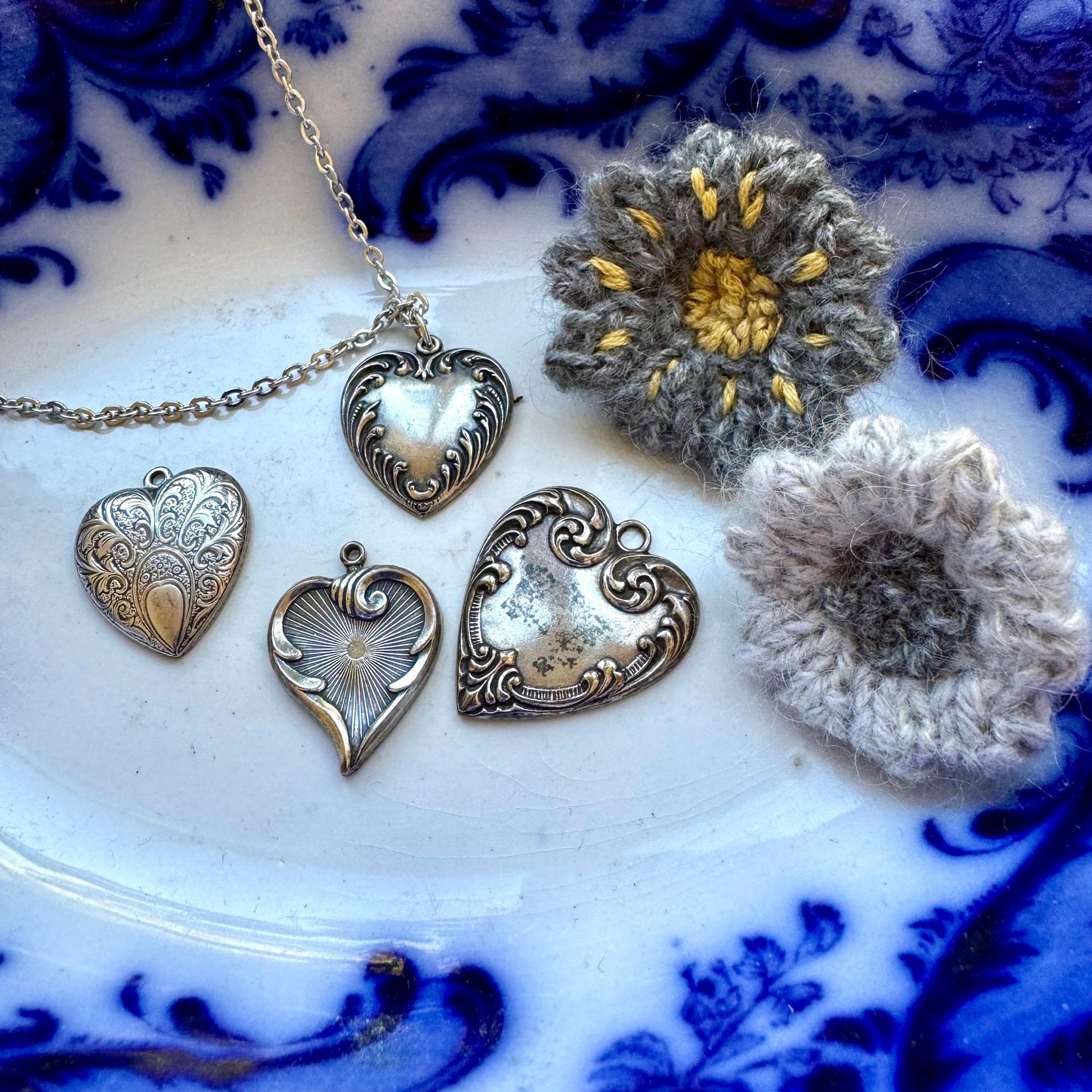Vintage Heart Pendant Necklace