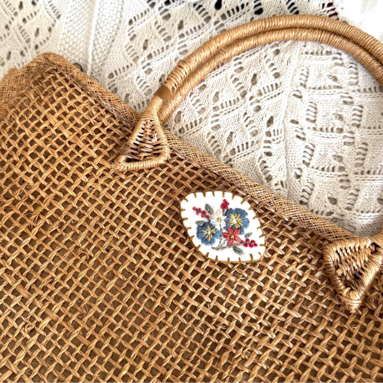 Hand Embroidered Floral Felt Brooch | Bouquet