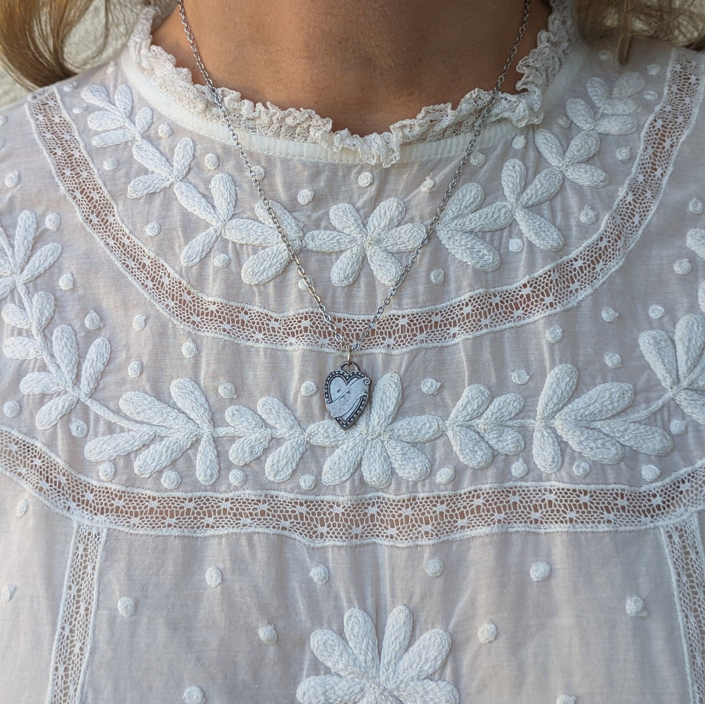 Vintage Heart Pendant Necklace